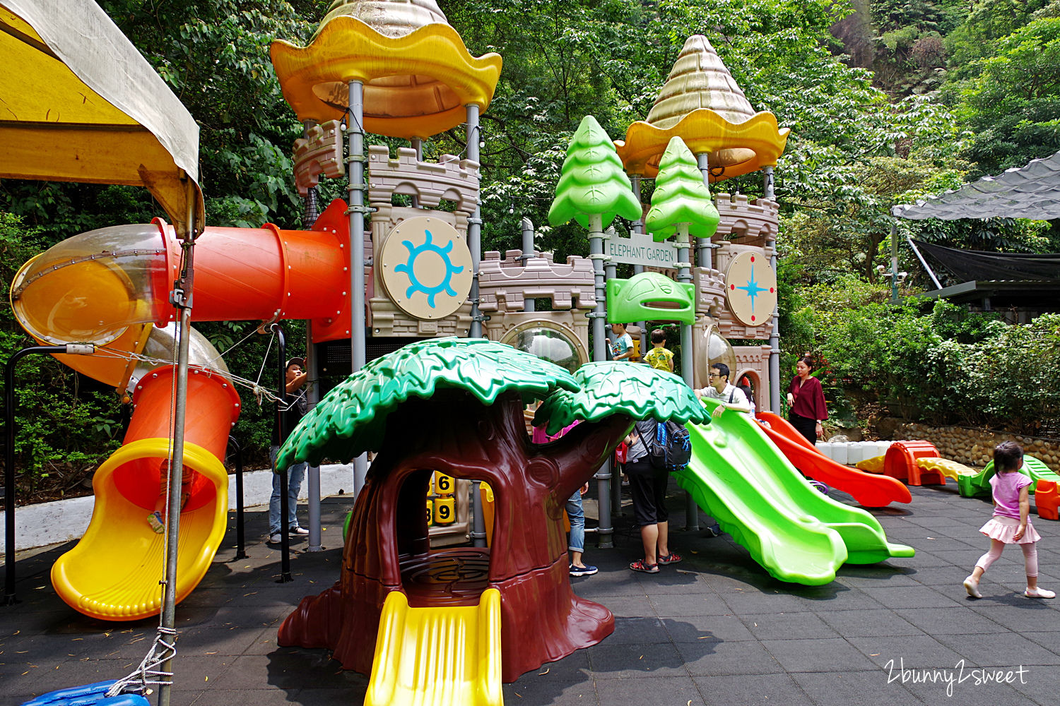 [台北。親子餐廳] 象園咖啡 Elephant garden 親子餐廳~環境清幽、餐點美味、戶外大型溜滑梯遊具超放電，對面還有大湖公園兒童遊戲區～親子悠閒半日遊的用餐好去處｜捷運文湖線美食｜捷運文德站餐廳 @兔兒毛毛姊妹花