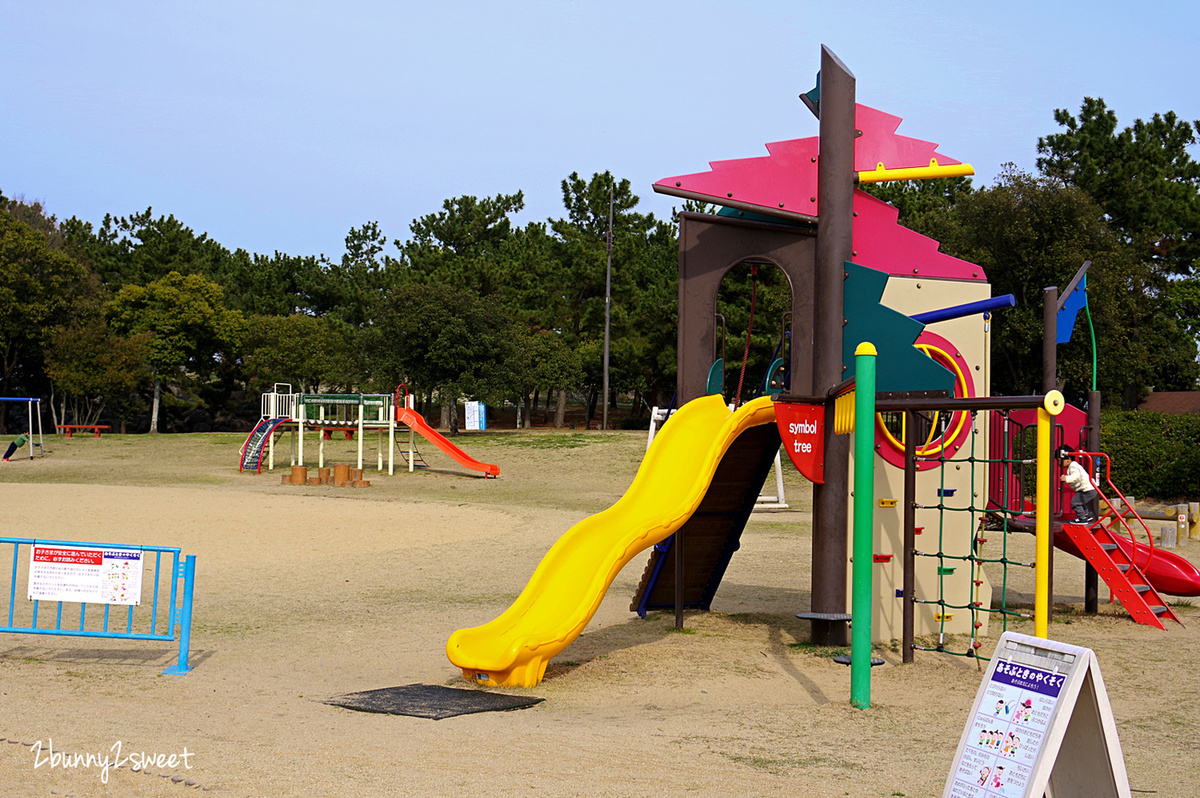 九州福岡特色公園》海之中道海濱公園｜海の中道海浜公園～雲朵蹦蹦床 x 超長溜滑梯 x 水上攀爬網 x 可愛動物區 x 夏季戲水池～親子遊福岡必玩超大型國營公園 @兔兒毛毛姊妹花