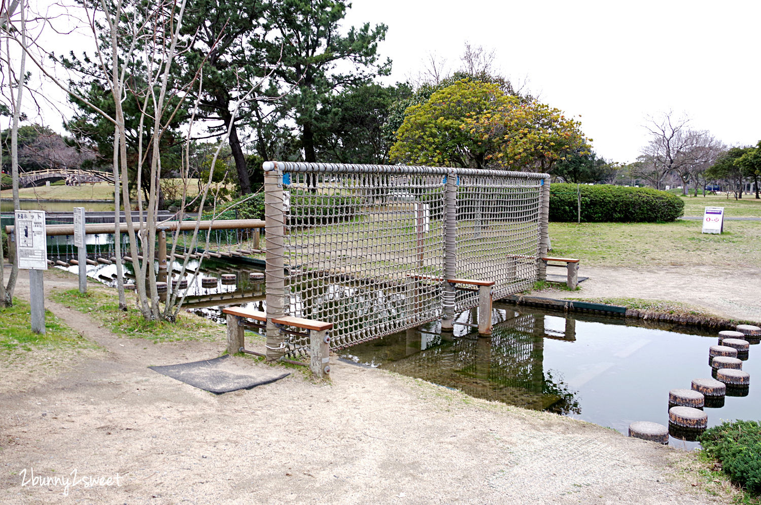 九州福岡特色公園》海之中道海濱公園｜海の中道海浜公園～雲朵蹦蹦床 x 超長溜滑梯 x 水上攀爬網 x 可愛動物區 x 夏季戲水池～親子遊福岡必玩超大型國營公園 @兔兒毛毛姊妹花