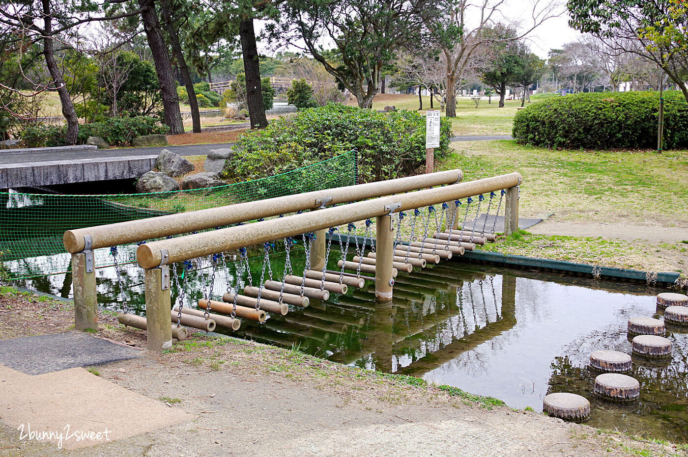 九州福岡特色公園》海之中道海濱公園｜海の中道海浜公園～雲朵蹦蹦床 x 超長溜滑梯 x 水上攀爬網 x 可愛動物區 x 夏季戲水池～親子遊福岡必玩超大型國營公園 @兔兒毛毛姊妹花