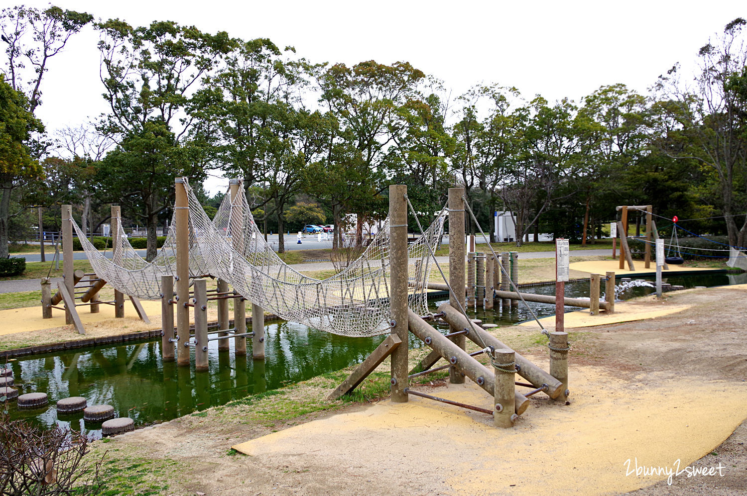 九州福岡特色公園》海之中道海濱公園｜海の中道海浜公園～雲朵蹦蹦床 x 超長溜滑梯 x 水上攀爬網 x 可愛動物區 x 夏季戲水池～親子遊福岡必玩超大型國營公園 @兔兒毛毛姊妹花