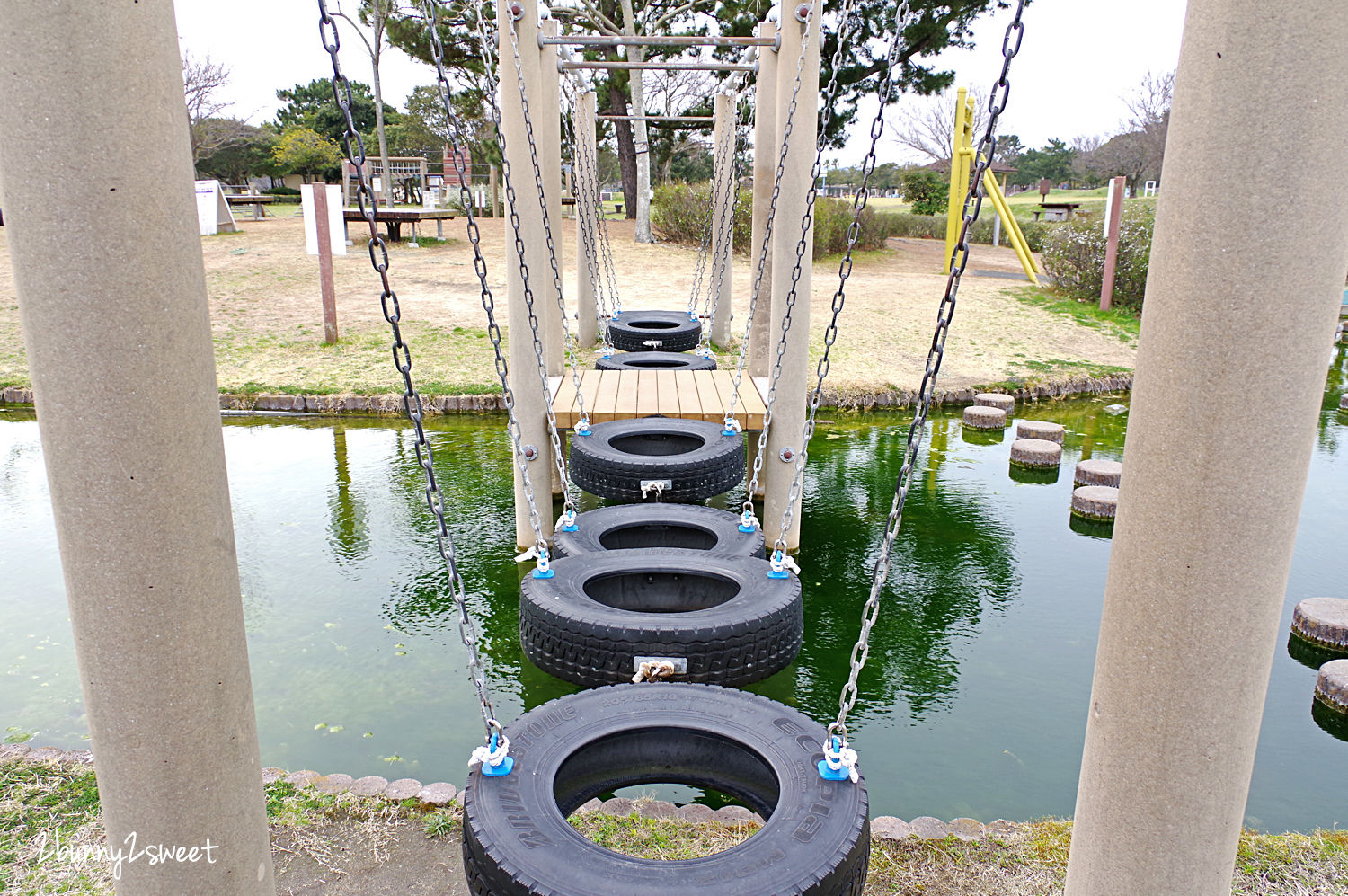 九州福岡特色公園》海之中道海濱公園｜海の中道海浜公園～雲朵蹦蹦床 x 超長溜滑梯 x 水上攀爬網 x 可愛動物區 x 夏季戲水池～親子遊福岡必玩超大型國營公園 @兔兒毛毛姊妹花