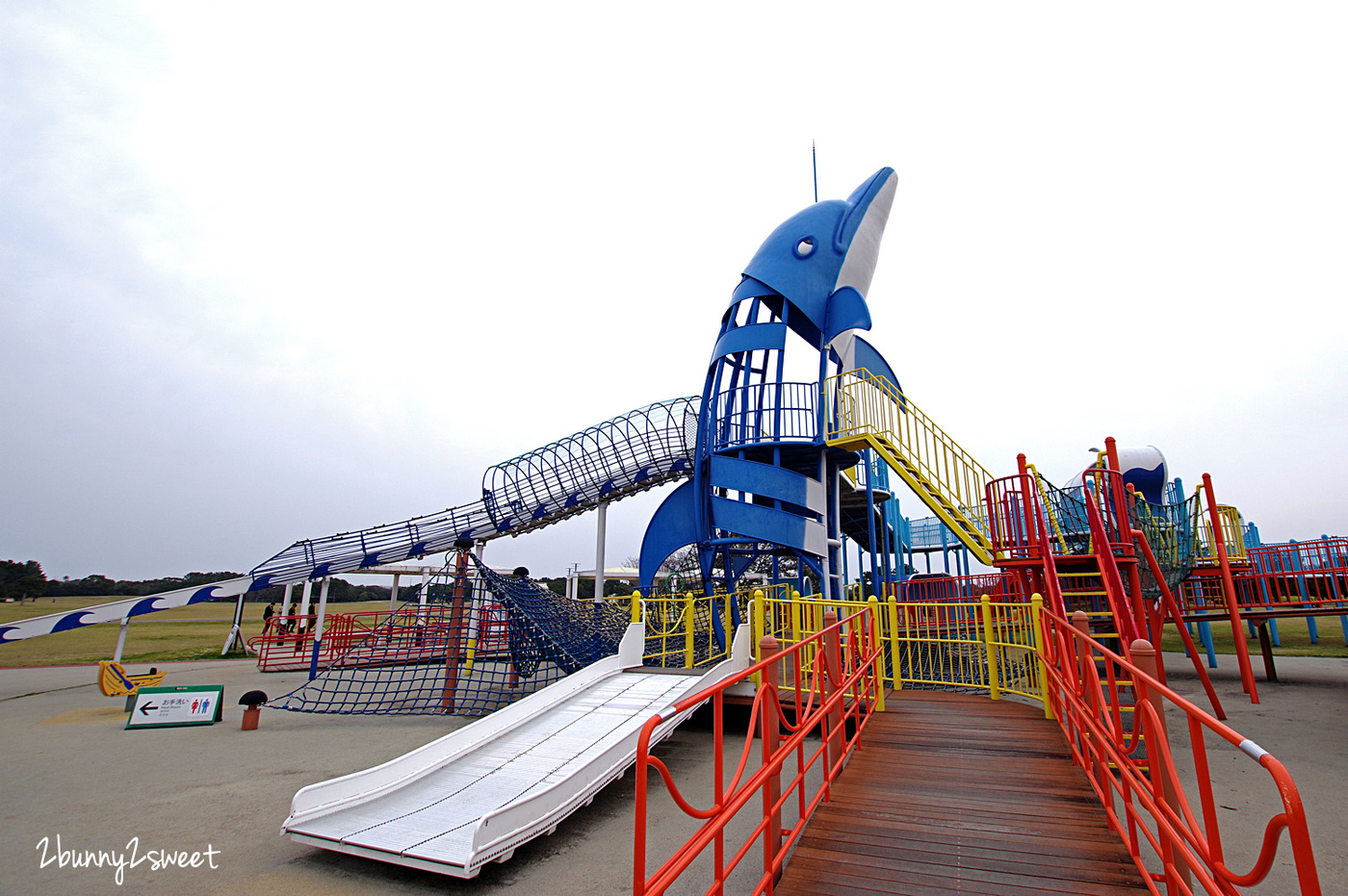 九州福岡特色公園》海之中道海濱公園｜海の中道海浜公園～雲朵蹦蹦床 x 超長溜滑梯 x 水上攀爬網 x 可愛動物區 x 夏季戲水池～親子遊福岡必玩超大型國營公園 @兔兒毛毛姊妹花