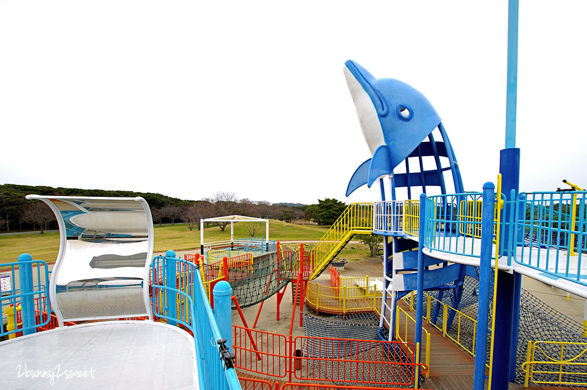 九州福岡特色公園》海之中道海濱公園｜海の中道海浜公園～雲朵蹦蹦床 x 超長溜滑梯 x 水上攀爬網 x 可愛動物區 x 夏季戲水池～親子遊福岡必玩超大型國營公園 @兔兒毛毛姊妹花