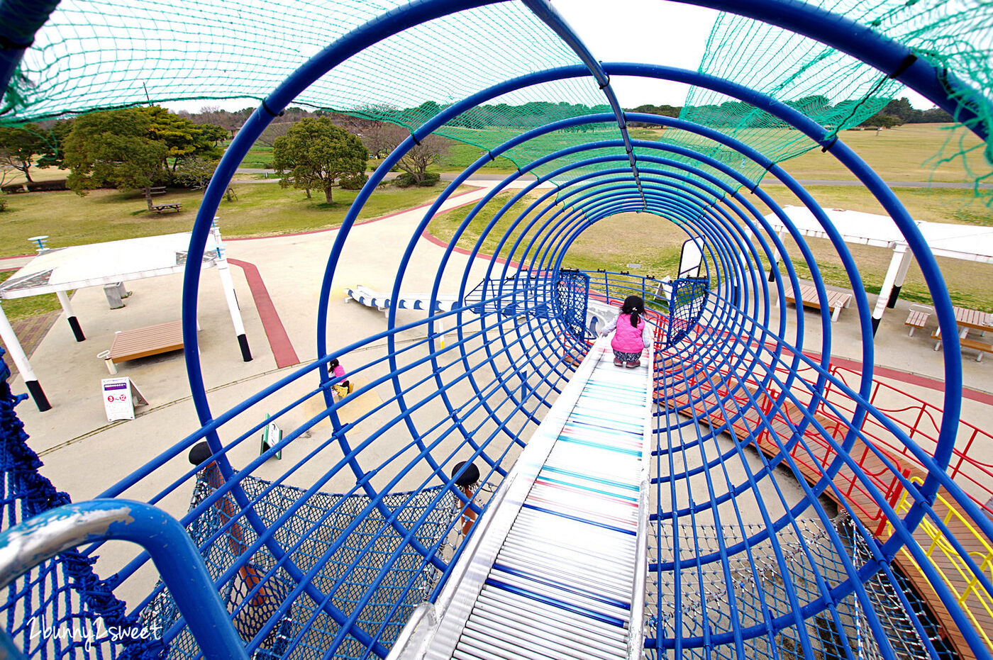 九州福岡特色公園》海之中道海濱公園｜海の中道海浜公園～雲朵蹦蹦床 x 超長溜滑梯 x 水上攀爬網 x 可愛動物區 x 夏季戲水池～親子遊福岡必玩超大型國營公園 @兔兒毛毛姊妹花