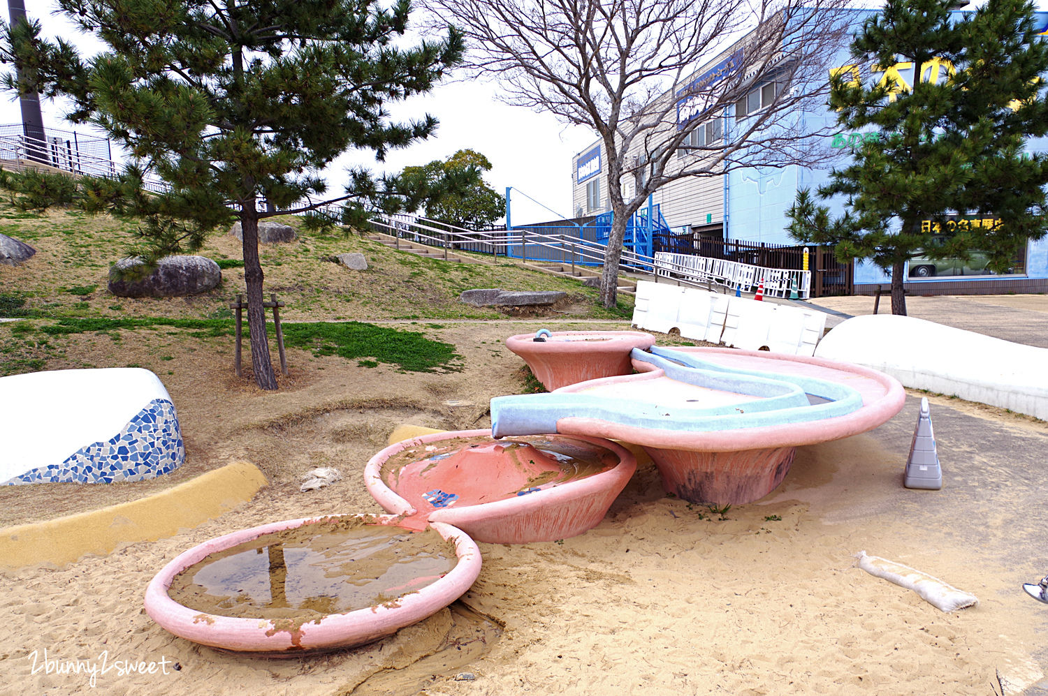 九州福岡特色公園》海之中道海濱公園｜海の中道海浜公園～雲朵蹦蹦床 x 超長溜滑梯 x 水上攀爬網 x 可愛動物區 x 夏季戲水池～親子遊福岡必玩超大型國營公園 @兔兒毛毛姊妹花