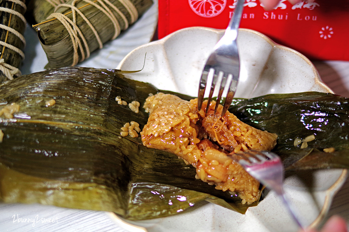 宅配美食》點水樓 湖州粽～干貝栗子、金華火腿、紫米豆沙～有鹹有甜三種口味都美味，還附精美保溫袋，送禮自用都適合｜端午送禮｜特色粽子｜網購美食 @兔兒毛毛姊妹花