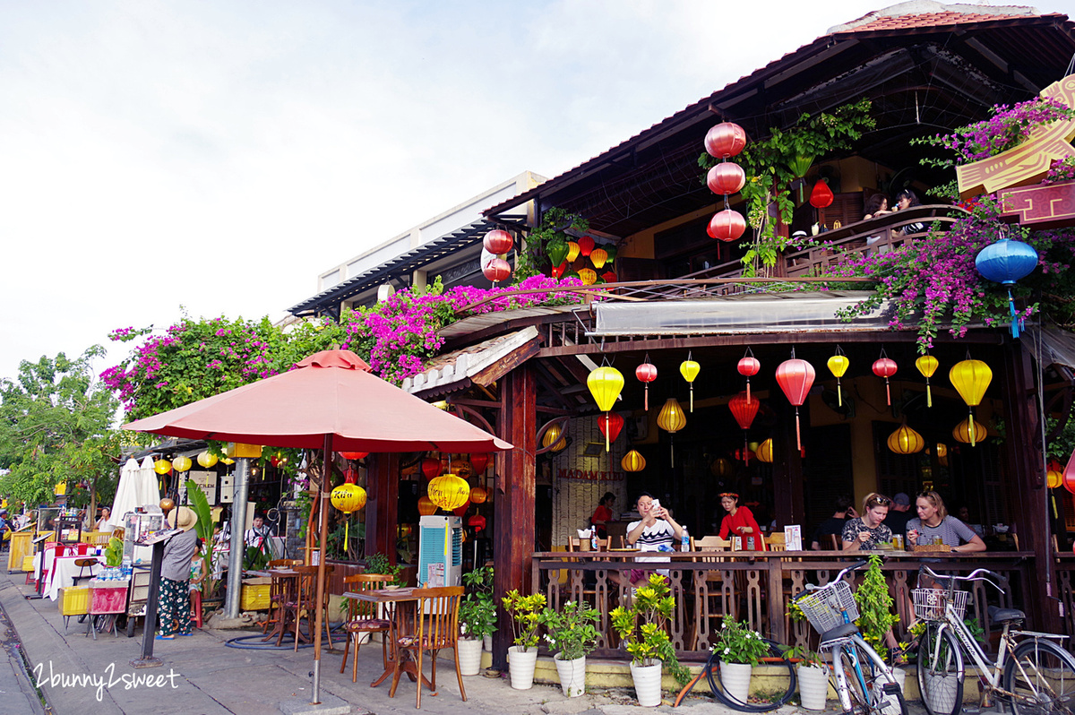 [越南｜會安。景點 ] 會安古鎮 Hoi An Ancient Town~輕舟、水岸、燈籠、古宅、人力車、奧黛～保留十六世紀國際商港繁華街景的世界文化遺產 &#038; Mia Fish 越南料理｜中越必遊景點｜會安古城｜Bamboo Airway 越竹航空｜誠旺旅行社 @兔兒毛毛姊妹花