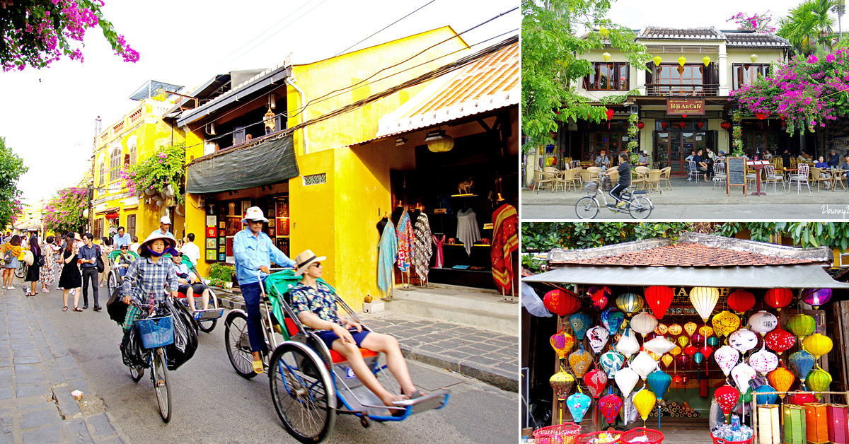 [越南｜會安。景點 ] 會安古鎮 Hoi An Ancient Town~輕舟、水岸、燈籠、古宅、人力車、奧黛～保留十六世紀國際商港繁華街景的世界文化遺產 &#038; Mia Fish 越南料理｜中越必遊景點｜會安古城｜Bamboo Airway 越竹航空｜誠旺旅行社 @兔兒毛毛姊妹花