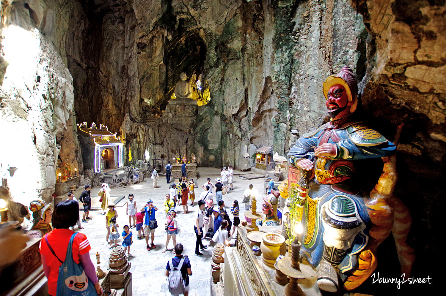 [越南｜峴港。景點] 五行山 Ngũ Hành Sơn~大理石山裡藏著莊嚴佛寺、洞窟大佛、壯麗美景～峴港必遊 Marble Mountain｜中越旅遊｜Bamboo Airway 越竹航空｜峴港直航｜誠旺旅行社 愛越峴港 @兔兒毛毛姊妹花