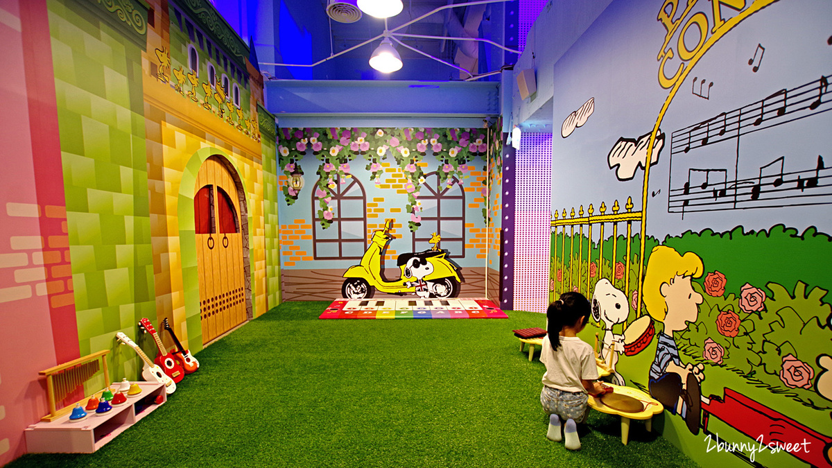 [台北。室內樂園] SNOOPY樂園大直旗艦店～和史努比一起登上太空玩溜滑梯、雪地玩沙嚕車車、角色扮演市集打工去～全台最大 SNOOPY 官方授權室內親子樂園｜史努比樂園｜ATT 4 Recharge｜室內景點｜雨天景點 @兔兒毛毛姊妹花