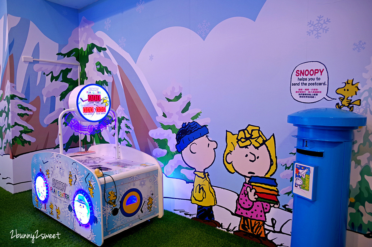 [台北。室內樂園] SNOOPY樂園大直旗艦店～和史努比一起登上太空玩溜滑梯、雪地玩沙嚕車車、角色扮演市集打工去～全台最大 SNOOPY 官方授權室內親子樂園｜史努比樂園｜ATT 4 Recharge｜室內景點｜雨天景點 @兔兒毛毛姊妹花