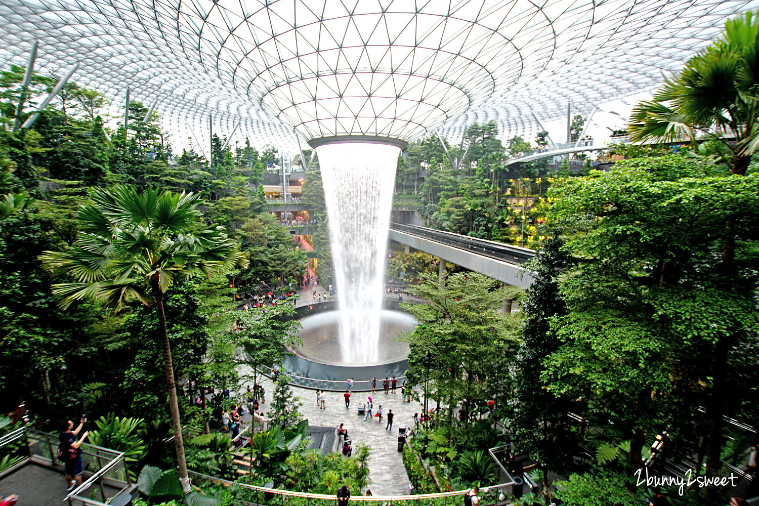 新加坡親子景點》星耀樟宜 Jewel Changi Airport ～必拍美景森林谷、雨漩渦，世界最大室內瀑布 @兔兒毛毛姊妹花
