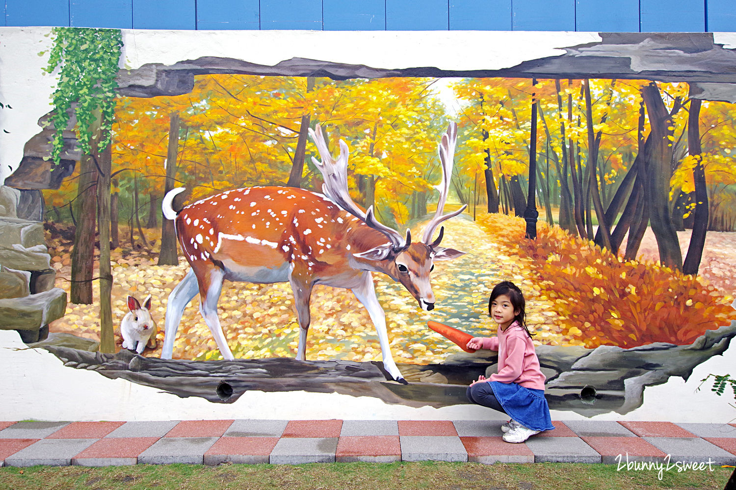 新北特色公園【鶯歌永吉公園】傑克魔豆主題溜滑梯遊戲場，還有3D彩繪牆、炮仗花海 @兔兒毛毛姊妹花