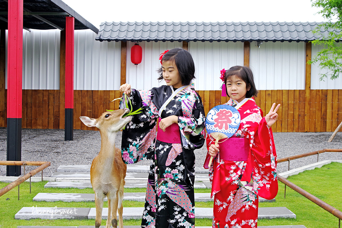 宜蘭親子景點》張美阿嬤農場～全台唯一能穿和服在日式庭園裡餵梅花鹿、水豚君的農場!! 另有 DIY 及農村體驗活動可報名｜停車場｜收費方式｜預約報名表連結|三星一日遊 @兔兒毛毛姊妹花