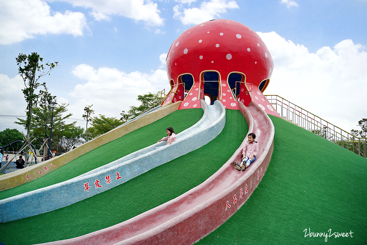 苗栗特色公園》貓裏喵親子公園～超卡哇伊八爪章魚溜滑梯，可愛又放電的免費遛小孩好去處 @兔兒毛毛姊妹花