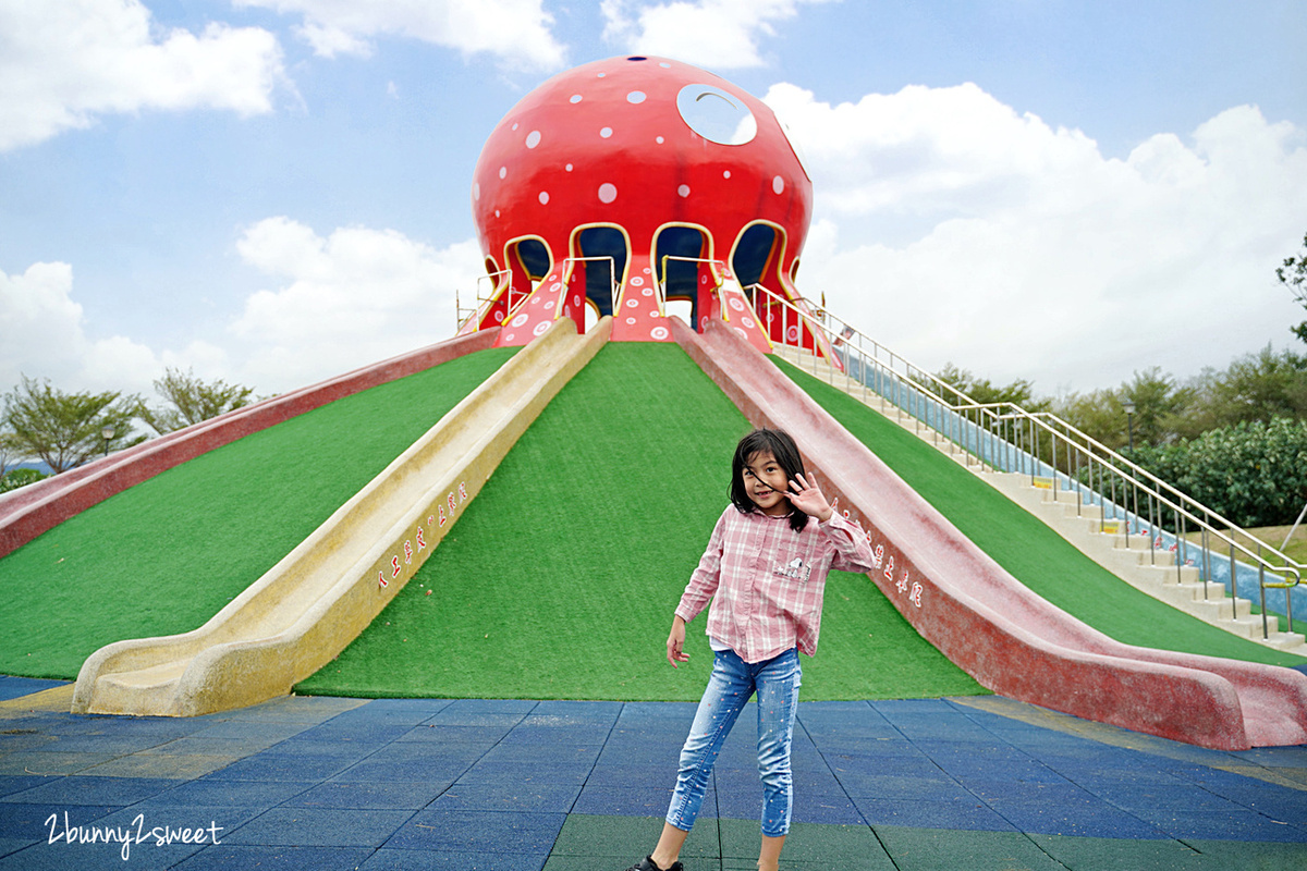 苗栗特色公園》貓裏喵親子公園～超卡哇伊八爪章魚溜滑梯，可愛又放電的免費遛小孩好去處 @兔兒毛毛姊妹花