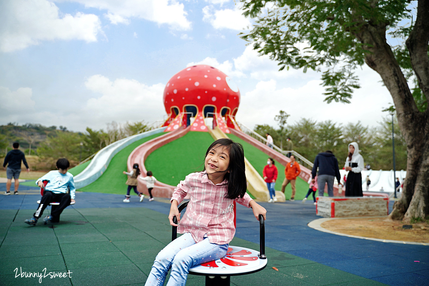 苗栗特色公園》貓裏喵親子公園～超卡哇伊八爪章魚溜滑梯，可愛又放電的免費遛小孩好去處 @兔兒毛毛姊妹花