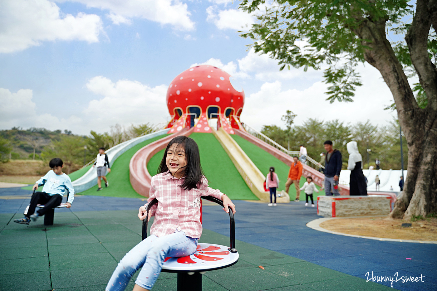 苗栗特色公園》貓裏喵親子公園～超卡哇伊八爪章魚溜滑梯，可愛又放電的免費遛小孩好去處 @兔兒毛毛姊妹花