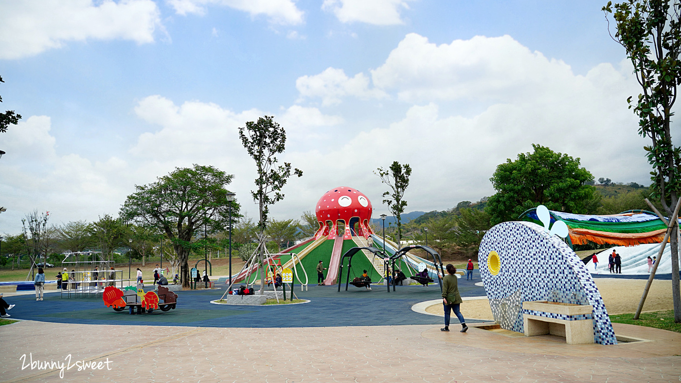 苗栗特色公園》貓裏喵親子公園～超卡哇伊八爪章魚溜滑梯，可愛又放電的免費遛小孩好去處 @兔兒毛毛姊妹花