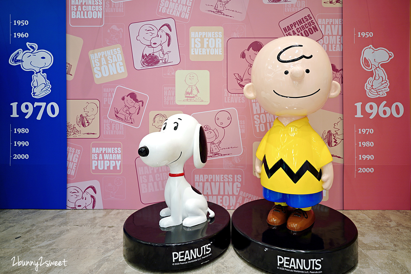 史努比特展》PEANUTS 花生漫畫 70 週年巡迴展 台北最終場～SNOOPY 巨型扭蛋機、獨家限量版商品、超可愛拍照打卡場景～完全免費參觀!! @兔兒毛毛姊妹花