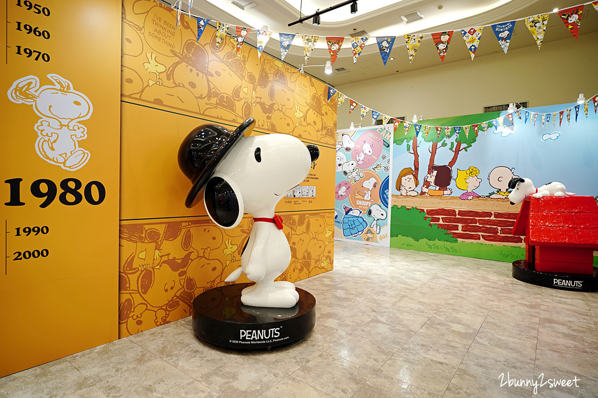 史努比特展》PEANUTS 花生漫畫 70 週年巡迴展 台北最終場～SNOOPY 巨型扭蛋機、獨家限量版商品、超可愛拍照打卡場景～完全免費參觀!! @兔兒毛毛姊妹花