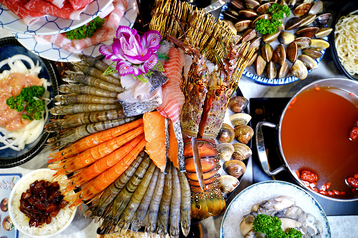 花蓮美食》花蓮養鍋｜養鍋花蓮中山店～平價又美味的涮涮鍋，12 種湯頭，超澎湃海鮮盤、野生龍蝦，肉品還能加量，飲料、冰沙、冰淇淋吃到飽｜花蓮火鍋推薦 @兔兒毛毛姊妹花