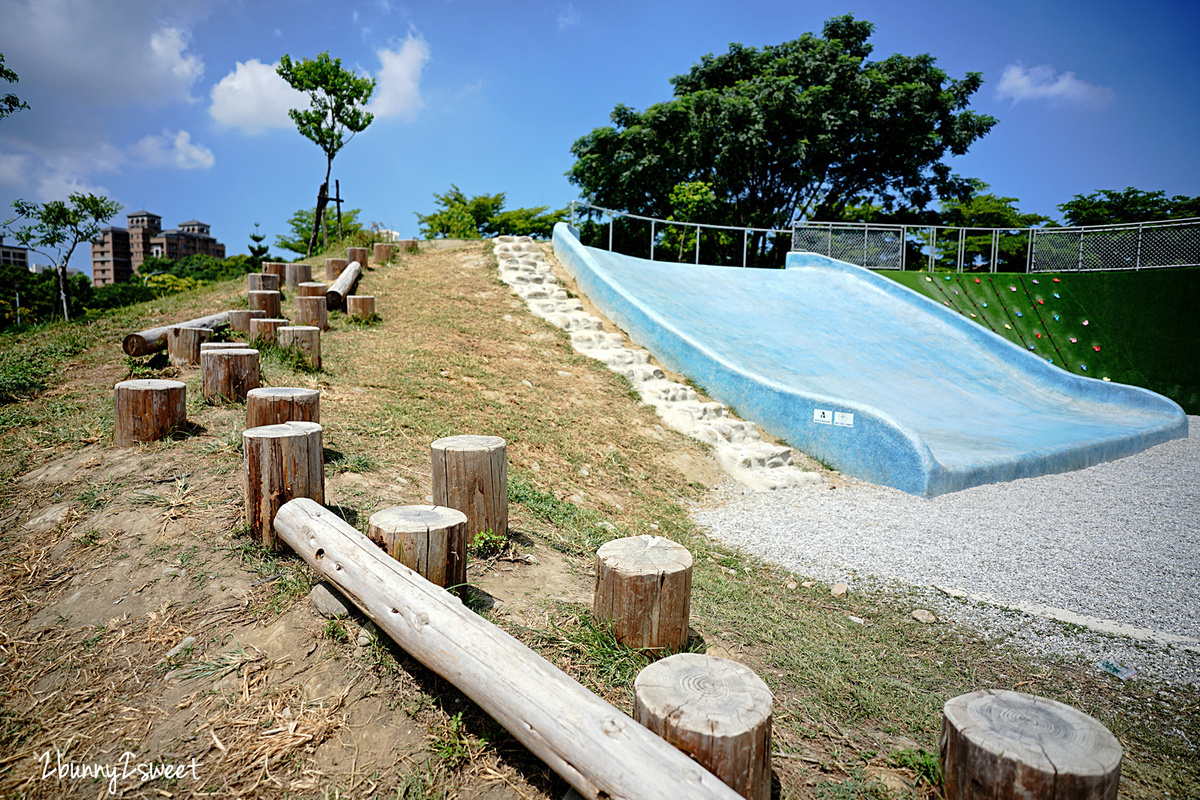 新竹親子景點》竹北 AI 智慧園區公園 2021 全新兒童遊戲場～七大主題遊戲區，攀爬隧道、碗公滑梯、滑步車練習場～2 公頃大公園好好玩 @兔兒毛毛姊妹花