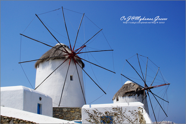 [2010 Greece] 。第六章。 卡特．米利風車 (Windmills of Kato Milli) 的晨與昏 @兔兒毛毛姊妹花