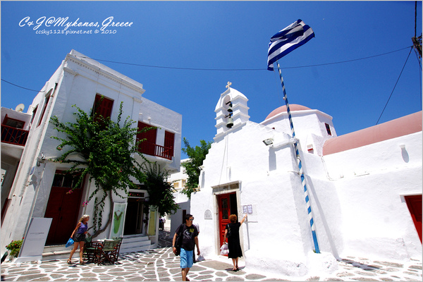 [2010 Greece] 。第九章。走在 Mykonos 的迷宮小徑，迷路也是一種幸福 @兔兒毛毛姊妹花